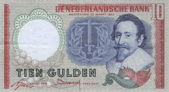 10 Gulden p85 23.3.1953